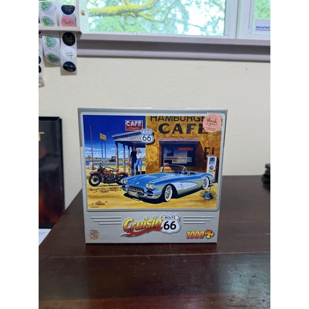 MasterPieces Cruisin' Route 66 Hamburger Cafe 1000 Piece Puzzle - Complete